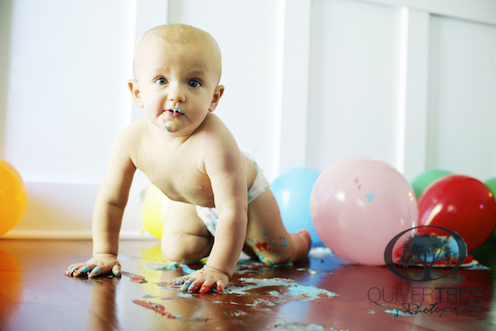 Smash the Cake :: First Birthday Session, Bath, NC